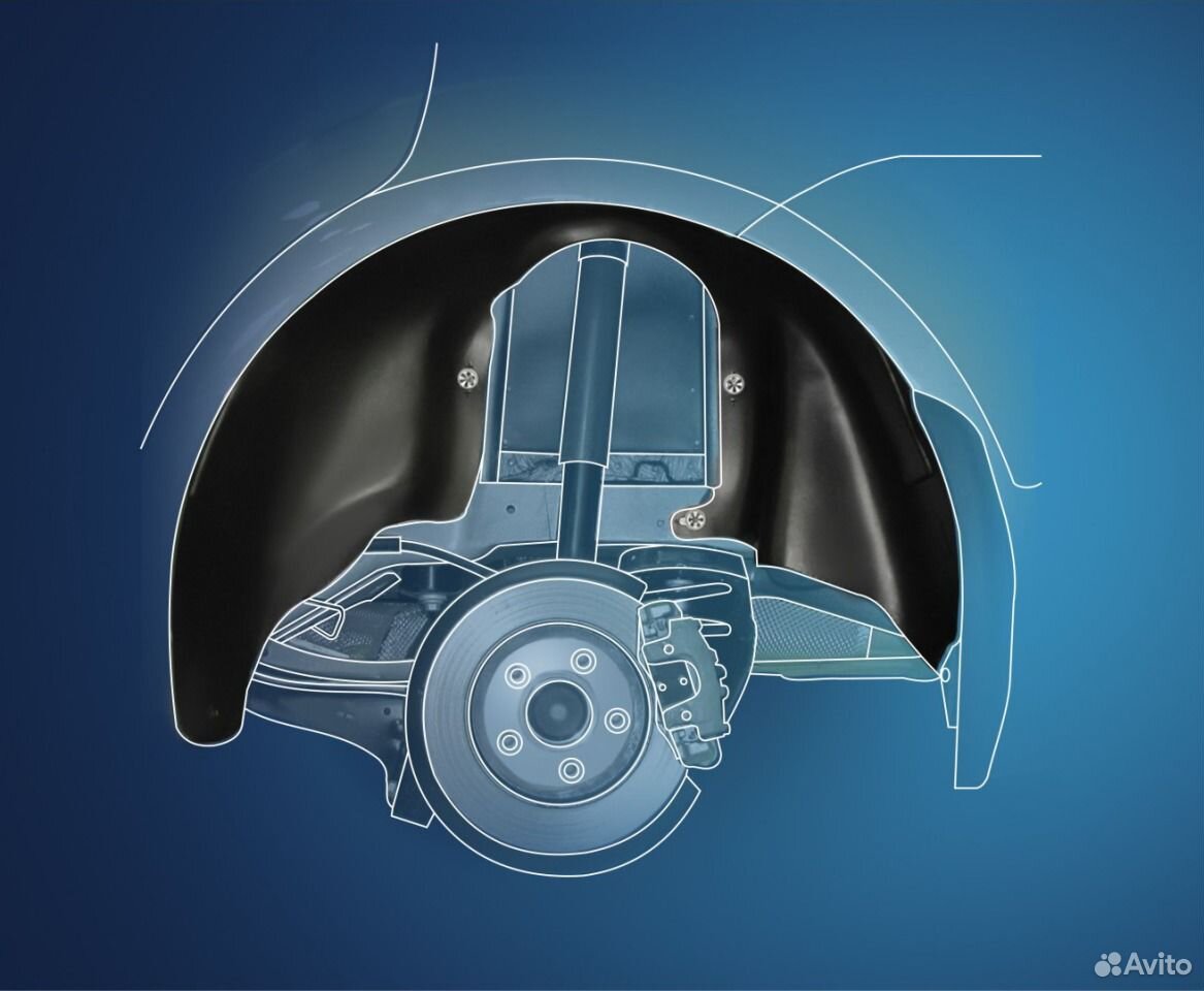 Подкрылки задние на Renault Logan (2004-2013)