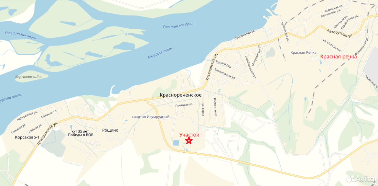 Красная речка хабаровск карта