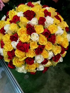 Букет из 101 розы 50см, доставка цветов
