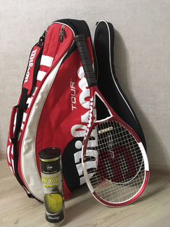 Теннисная ракетка с чехлом, сумкой, мячами