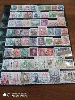 Подборка старых почтовых марок Чехословакия