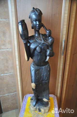 Статуя Африканская с детьми. Напольная