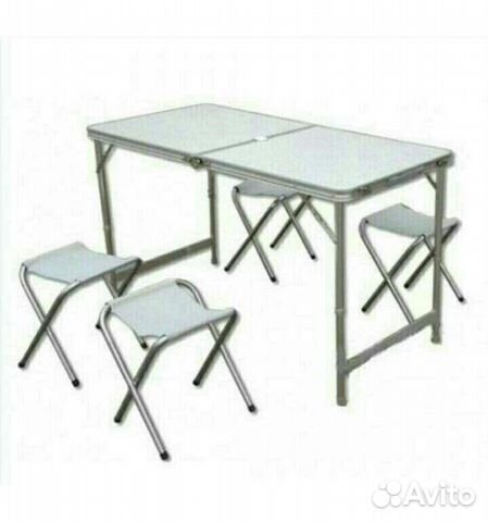 Стол складной туристический со стульями 4шт