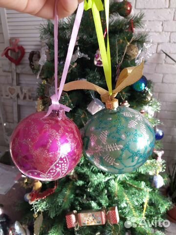 Новогодние стеклянные шары СССР