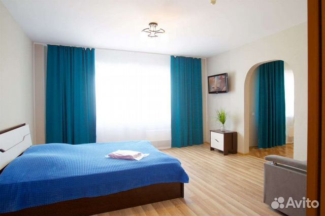 

1-к. квартира, 42 м², 2 кровати