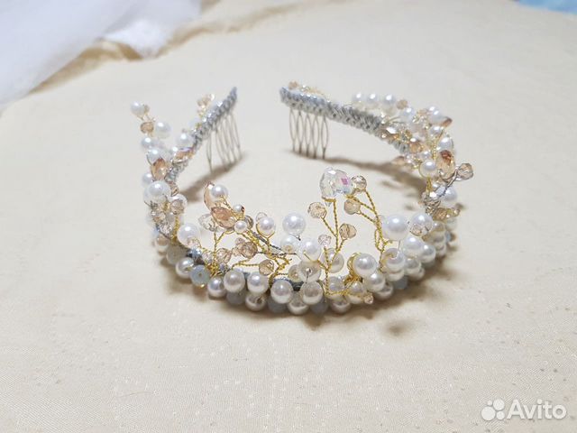 Свадебная диадема украшение