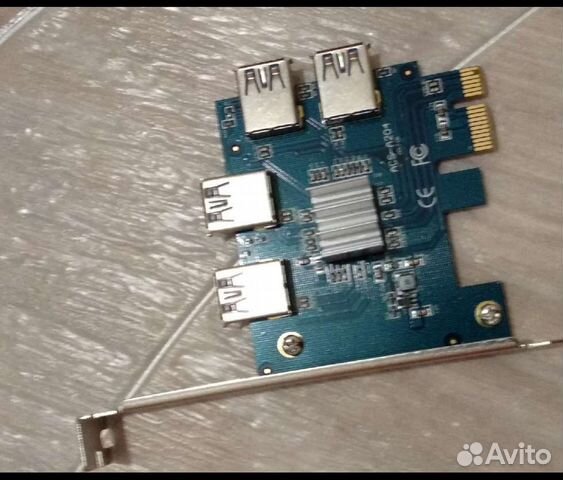 Расширитель / сплиттер PCI-E x1 на 4 x1 порта