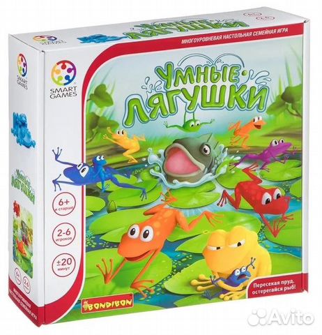Настольная игра бродилка Bondibon Умные лягушки