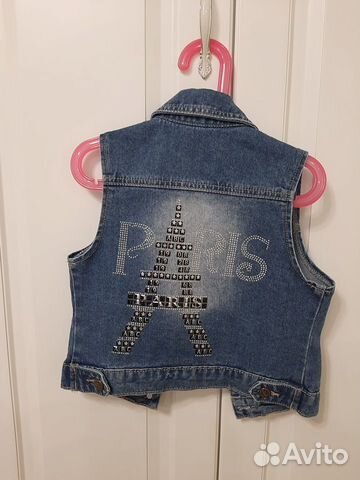 Джинсовая жилетка для девочек