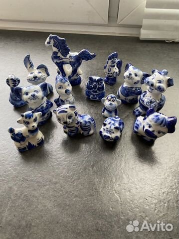 Гжель фигурки животных