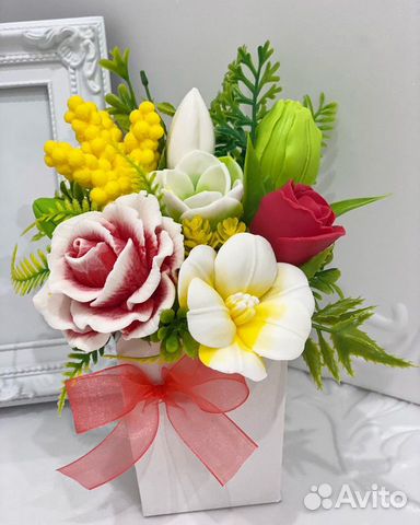 Букет, цветы из мыла