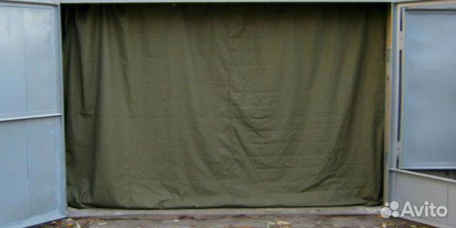 Штора из брезента в гараж