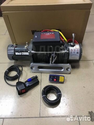 Лебедка автомобильная.Electric Winch 12000LBS Кевл