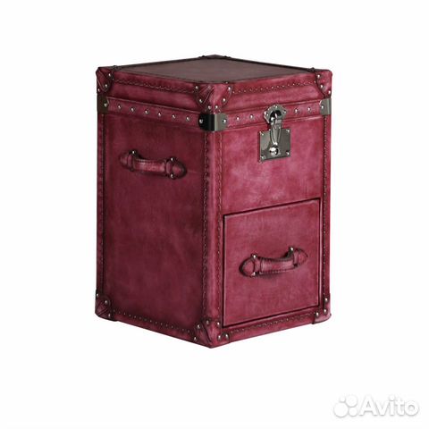 Сундук Raspberry Cow Leather and Canvas