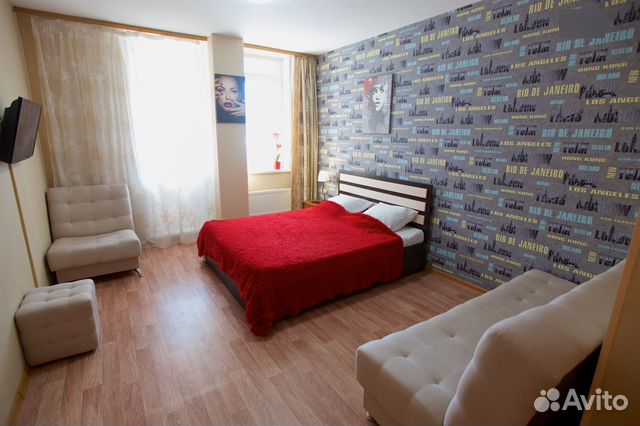 

1-к. квартира, 45 м², 2 кровати