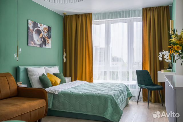 

1-к. квартира, 46 м², 3 кровати