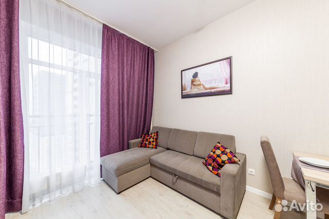 

1-к. квартира в апарт-отеле, 38 м², 2 кровати