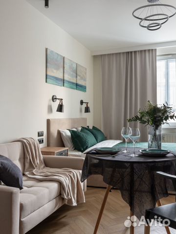 

Квартира-студия, 30 м², 3 кровати