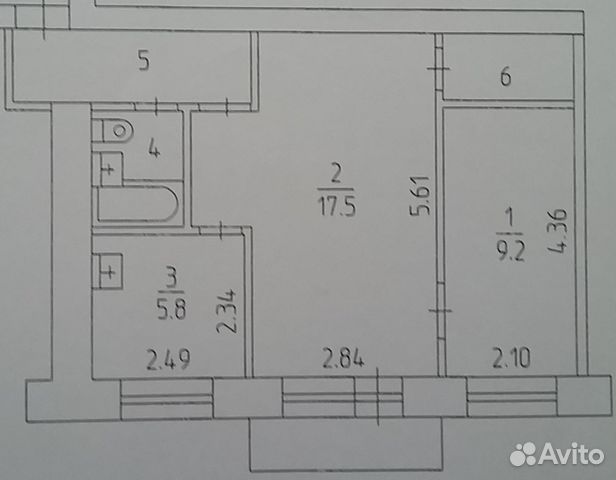 2-к квартира, 42.3 м², 4/5 эт. 2-к квартира, 42.3 м², 4/5 эт.