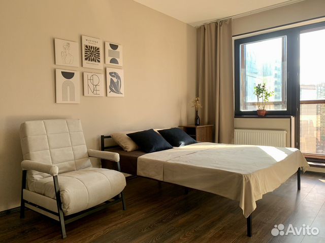 

1-к. квартира, 42 м², 3 кровати