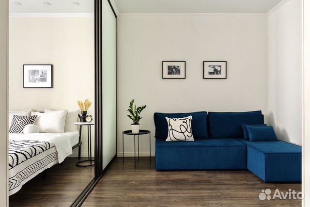 

1-к. квартира, 45 м², 2 кровати