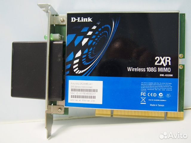 WI-FI адаптер PCI D-Link DWL-G520M