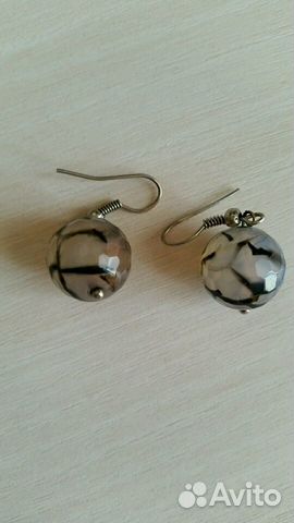 Серьги агат