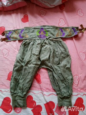 Бриджи для девочки на рост 122см. Хаки