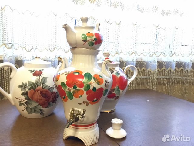 Самовар электрический фарфор СССР новый Дулево 5 л Самовар электрический фарфор СССР новый Дулево 5 л