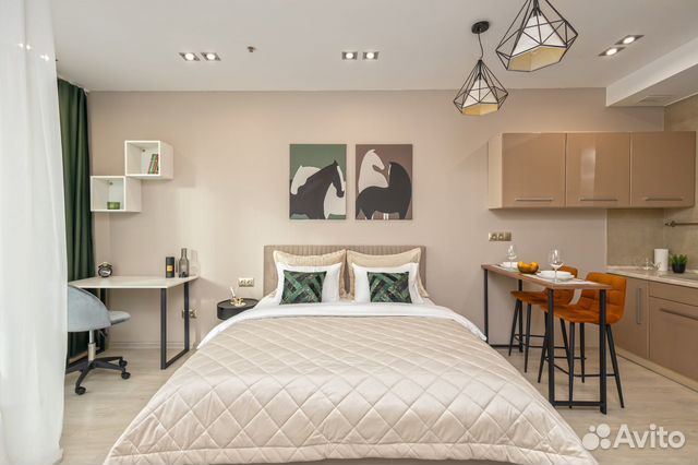 

Квартира-студия, 33 м², 1 кровать