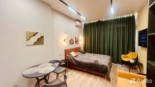 

Квартира-студия, 28 м², 2 кровати