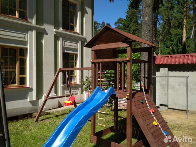 Детская площадка, горка, качели, песочница, башня Детская площадка, горка, качели, песочница, башня