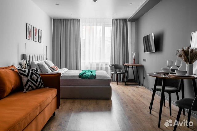 

Квартира-студия, 35 м², 2 кровати