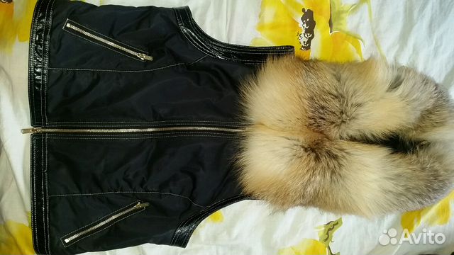 Жилетка с лисьим мехом Armando Diaz Оригинал