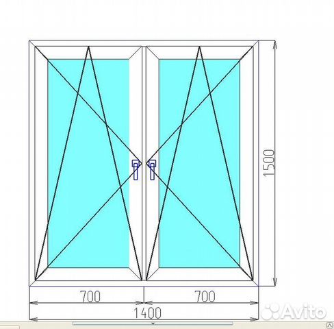 Окна фирмы Rehau 1400х1500