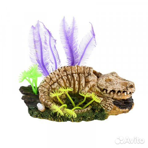 Декорация для аквариума Крокодил с распылителем купить на Зозу.ру - фотография № 4