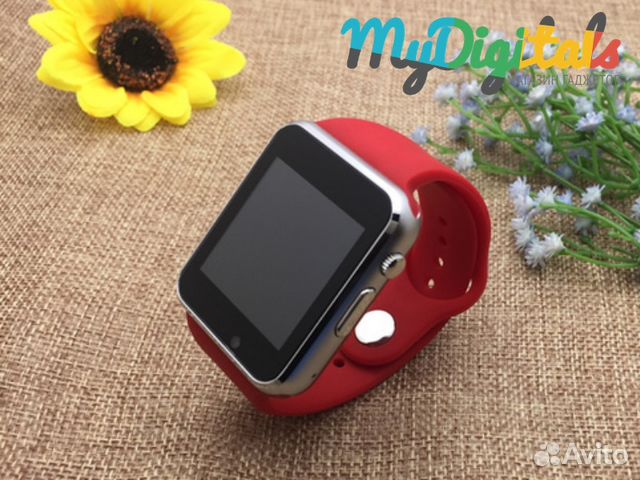 Умные часы телефон Smart Watch A1 Красные