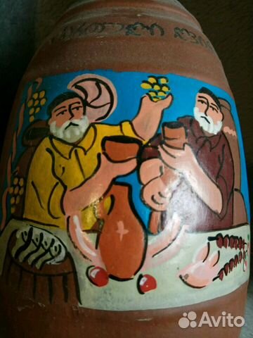 Глиняная бутылка для вина