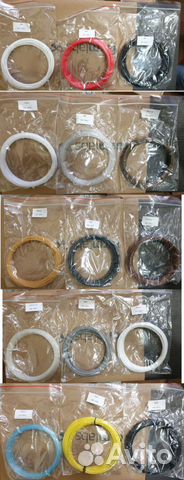 Пробники пластика для 3Д печати 10м, ABS, PLA, PET