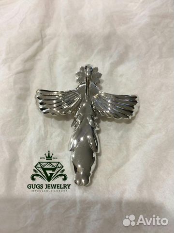 Эксклюзивный крест из золота Иисус дева Мария