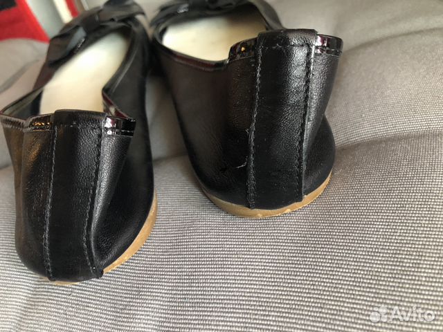 Балетки кожаные