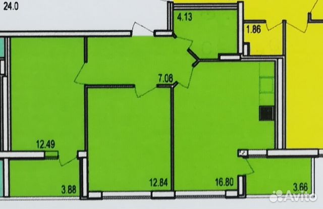 2-к квартира, 58 м², 3/5 эт.