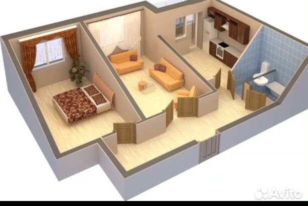 2-к квартира, 69 м², 4/12 эт. 2-к квартира, 69 м², 4/12 эт.