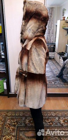 Продаю норковую шубу с поясом и капюшоном