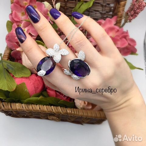 Кольцо серебро