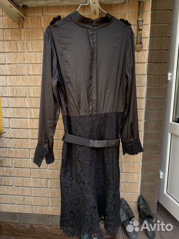 Платье чёрное с поясом