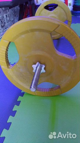 Штанга 35кг, диски 15кг