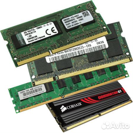 Озу dimm, sodimm DDR, DDR2, DDR3, б/у, новая