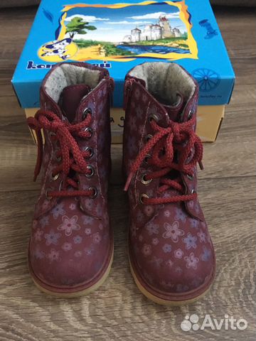 Утеплённые ботинки для девочки Котофей, размер 27 Утеплённые ботинки для девочки Котофей, размер 27