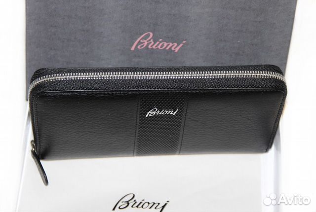 Мужской кожаный клатч Brioni black lux new Мужской кожаный клатч Brioni black lux new